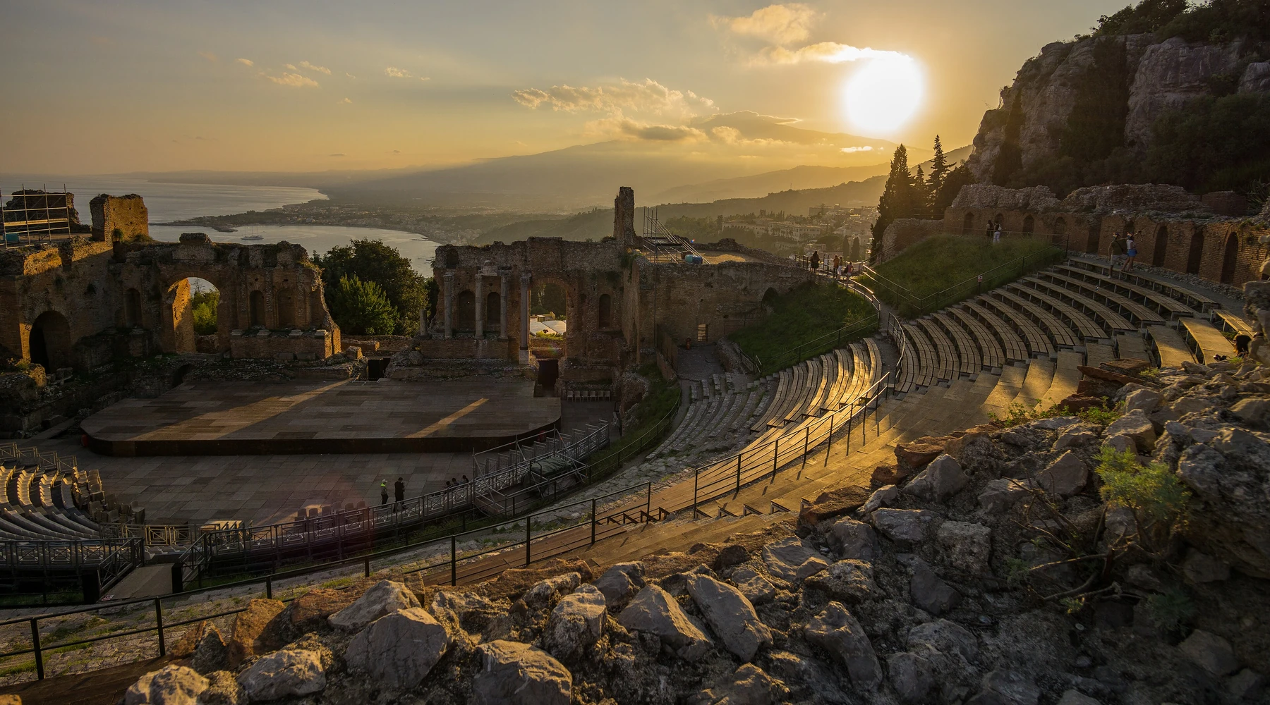 Real Teatro Antico di Taormina with Mount Etna
